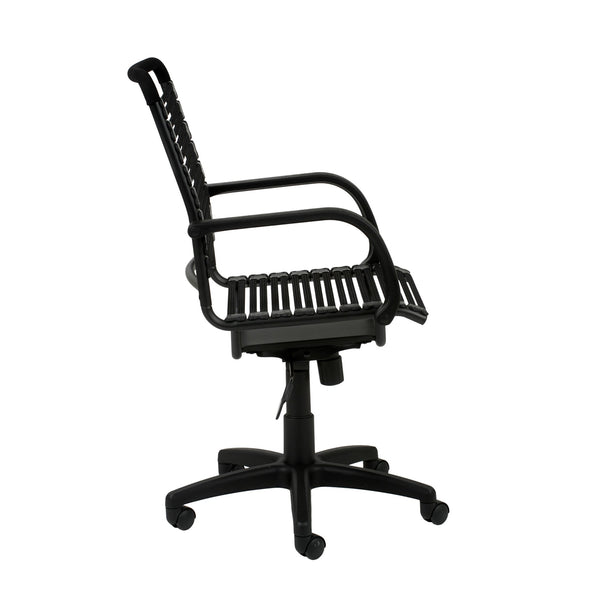 Bungie Flat High Back Office Chair with Ventilated Bungee Seat Support and Ergonomic Graphite Frame