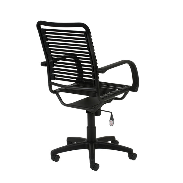 Bungie Flat High Back Office Chair with Ventilated Bungee Seat Support and Ergonomic Graphite Frame