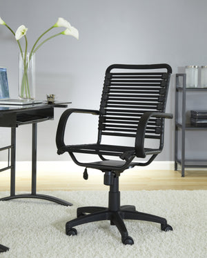 Bungie Flat High Back Office Chair with Ventilated Bungee Seat Support and Ergonomic Graphite Frame