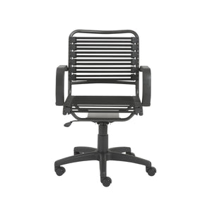 EE Test Vendor Bungie Flat Mid Back Office Chair with Ventilated Support and Graphite Frame EETEST-02572BLK