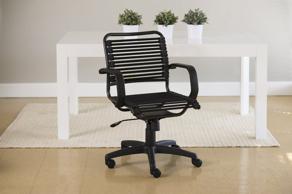 Bungie Flat Mid Back Office Chair with Ventilated Support and Graphite Frame
