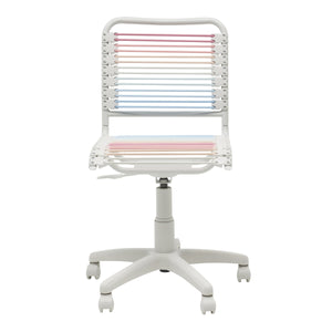 Bungie Low Back Office Chair Ventilated Bungee Seat Ergonomic Round Design with J Fittings Base