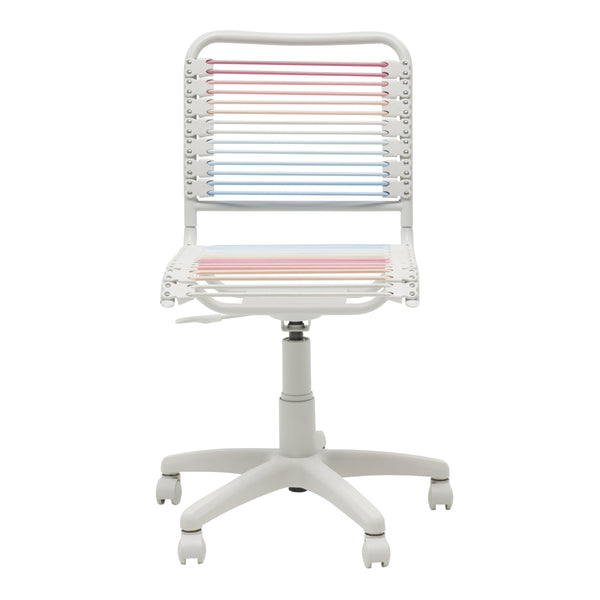 Bungie Low Back Office Chair Ventilated Bungee Seat Ergonomic Round Design with J Fittings Base