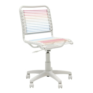 Bungie Low Back Office Chair Ventilated Bungee Seat Ergonomic Round Design with J Fittings Base