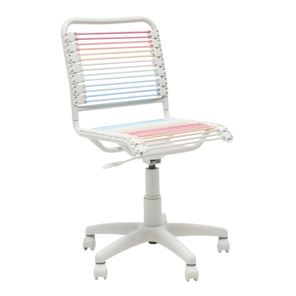 Bungie Low Back Office Chair Ventilated Bungee Seat Ergonomic Round Design with J Fittings Base