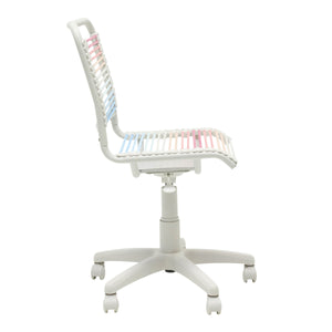 Bungie Low Back Office Chair Ventilated Bungee Seat Ergonomic Round Design with J Fittings Base