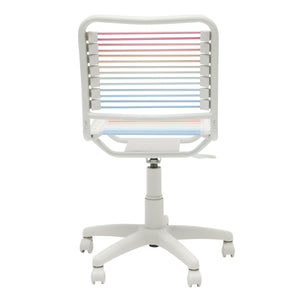 Bungie Low Back Office Chair Ventilated Bungee Seat Ergonomic Round Design with J Fittings Base
