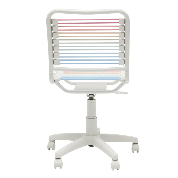 Bungie Low Back Office Chair Ventilated Bungee Seat Ergonomic Round Design with J Fittings Base