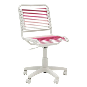 Bungie Low Back Office Chair Ventilated Bungee Seat Ergonomic Round Design with J Fittings Base