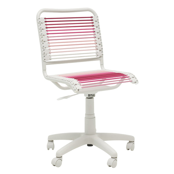 Bungie Low Back Office Chair Ventilated Bungee Seat Ergonomic Round Design with J Fittings Base