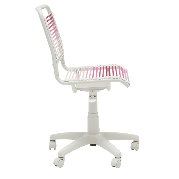 Bungie Low Back Office Chair Ventilated Bungee Seat Ergonomic Round Design with J Fittings Base