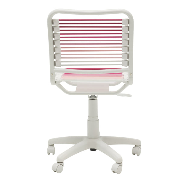 Bungie Low Back Office Chair Ventilated Bungee Seat Ergonomic Round Design with J Fittings Base