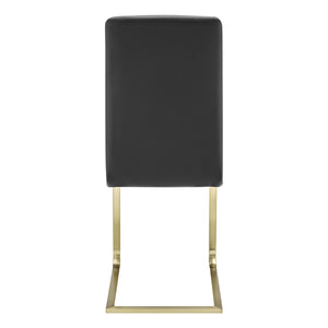 Cinzia Modern Cushioned Side Chair Set of 2 with Sleek Metal Legs for Dining or Office