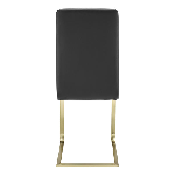 Cinzia Modern Cushioned Side Chair Set of 2 with Sleek Metal Legs for Dining or Office
