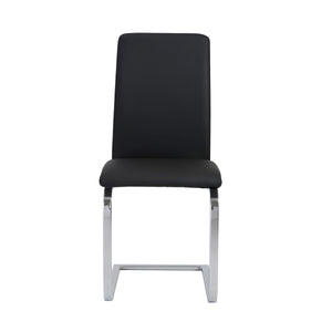 Cinzia Modern Cushioned Side Chair Set of 2 with Sleek Metal Legs for Dining or Office