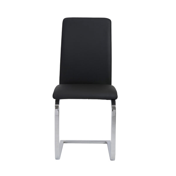 Cinzia Modern Cushioned Side Chair Set of 2 with Sleek Metal Legs for Dining or Office