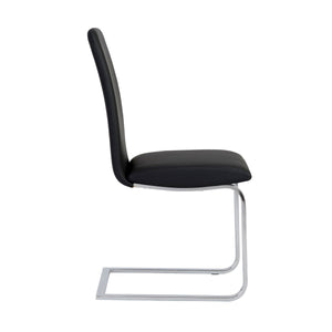 Cinzia Modern Cushioned Side Chair Set of 2 with Sleek Metal Legs for Dining or Office