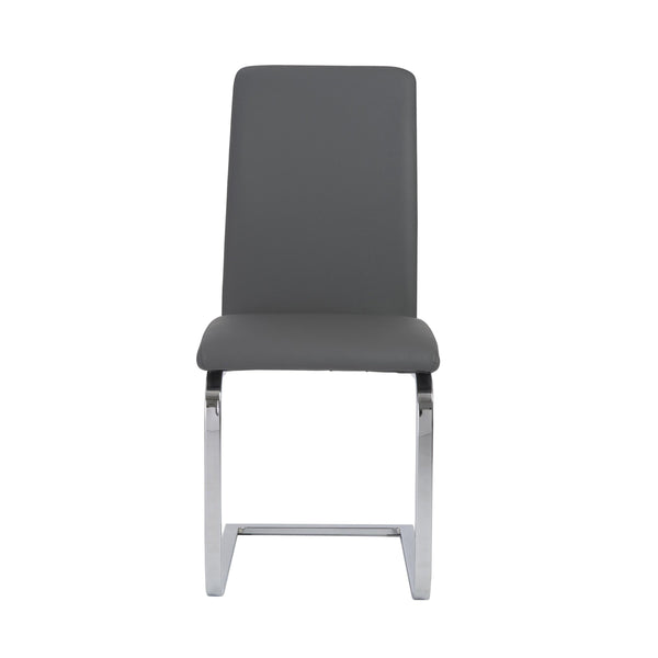 Cinzia Modern Cushioned Side Chair Set of 2 with Sleek Metal Legs for Dining or Office