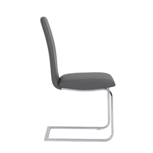 Cinzia Modern Cushioned Side Chair Set of 2 with Sleek Metal Legs for Dining or Office