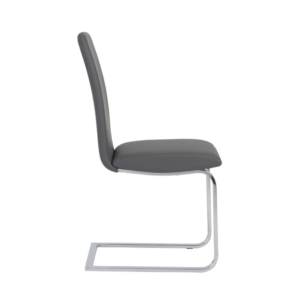 Cinzia Modern Cushioned Side Chair Set of 2 with Sleek Metal Legs for Dining or Office