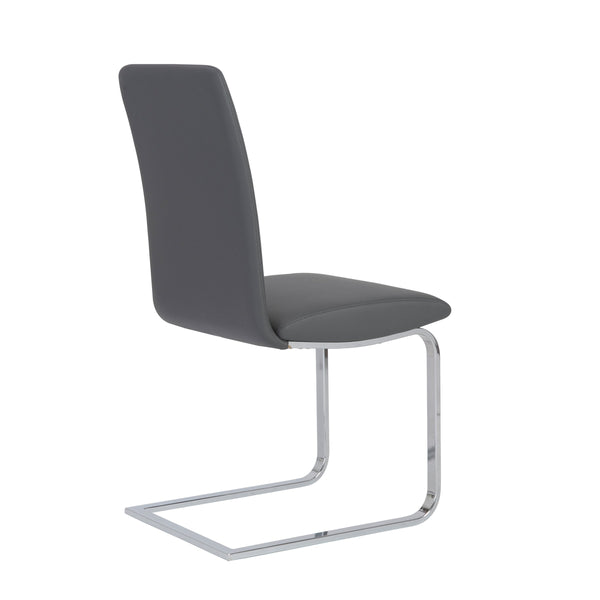 Cinzia Modern Cushioned Side Chair Set of 2 with Sleek Metal Legs for Dining or Office