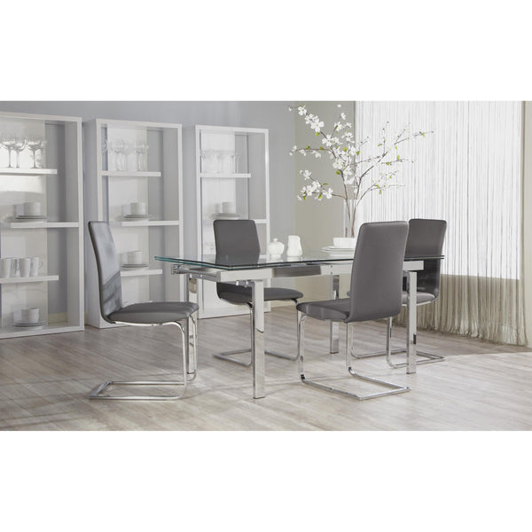 Cinzia Modern Cushioned Side Chair Set of 2 with Sleek Metal Legs for Dining or Office