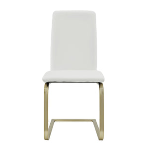 Cinzia Modern Cushioned Side Chair Set of 2 with Sleek Metal Legs for Dining or Office