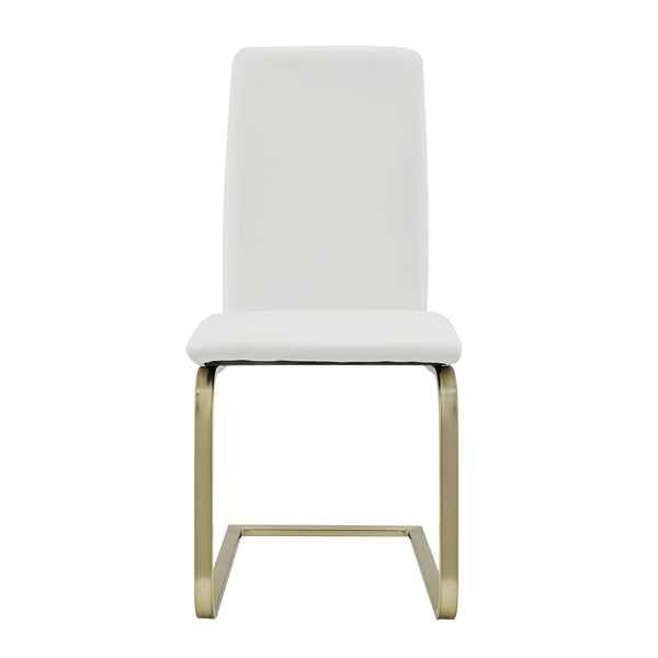 Cinzia Modern Cushioned Side Chair Set of 2 with Sleek Metal Legs for Dining or Office