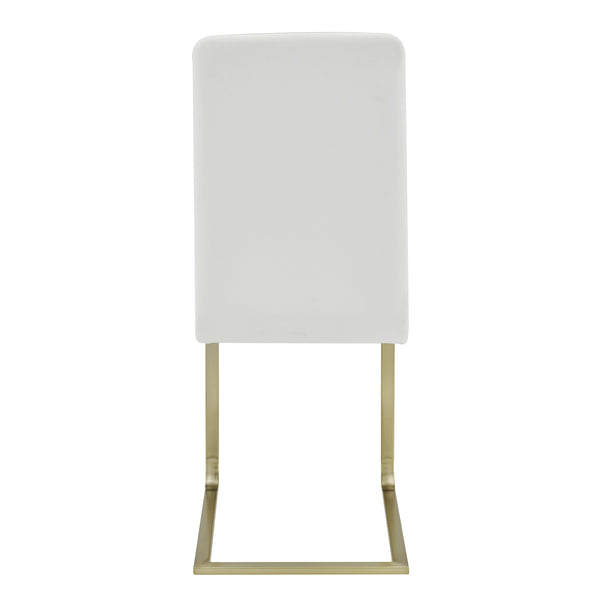 Cinzia Modern Cushioned Side Chair Set of 2 with Sleek Metal Legs for Dining or Office
