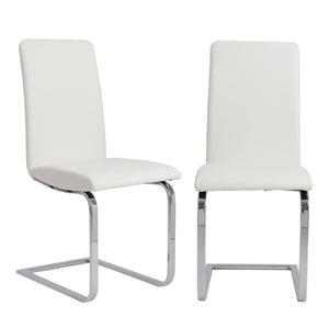 Cinzia Modern Cushioned Side Chair Set of 2 with Sleek Metal Legs for Dining or Office