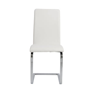 Cinzia Modern Cushioned Side Chair Set of 2 with Sleek Metal Legs for Dining or Office