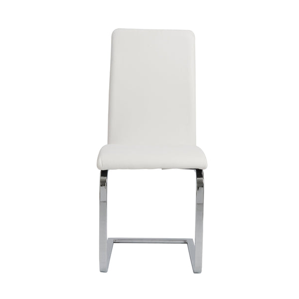 Cinzia Modern Cushioned Side Chair Set of 2 with Sleek Metal Legs for Dining or Office
