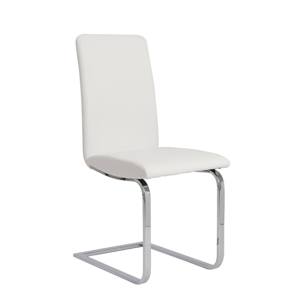 Cinzia Modern Cushioned Side Chair Set of 2 with Sleek Metal Legs for Dining or Office