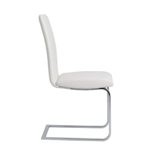 Cinzia Modern Cushioned Side Chair Set of 2 with Sleek Metal Legs for Dining or Office