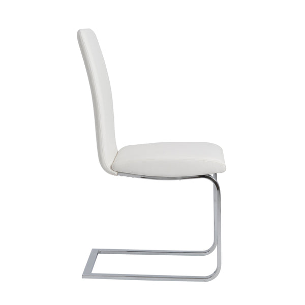 Cinzia Modern Cushioned Side Chair Set of 2 with Sleek Metal Legs for Dining or Office