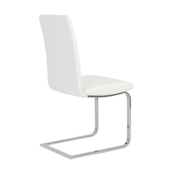 Cinzia Modern Cushioned Side Chair Set of 2 with Sleek Metal Legs for Dining or Office