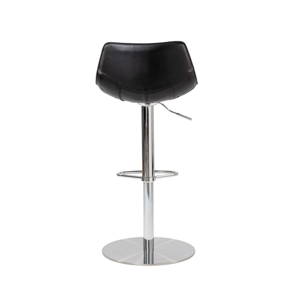 Rudy Swivel Adjustable Stool with Footrest and Stainless Steel Base for Bar Seating