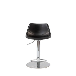 Rudy Swivel Adjustable Stool with Footrest and Stainless Steel Base for Bar Seating