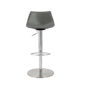 Rudy Swivel Adjustable Stool with Footrest and Stainless Steel Base for Bar Seating