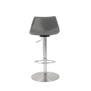 Rudy Swivel Adjustable Stool with Footrest and Stainless Steel Base for Bar Seating