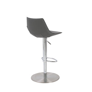 Rudy Swivel Adjustable Stool with Footrest and Stainless Steel Base for Bar Seating