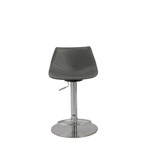 Rudy Swivel Adjustable Stool with Footrest and Stainless Steel Base for Bar Seating