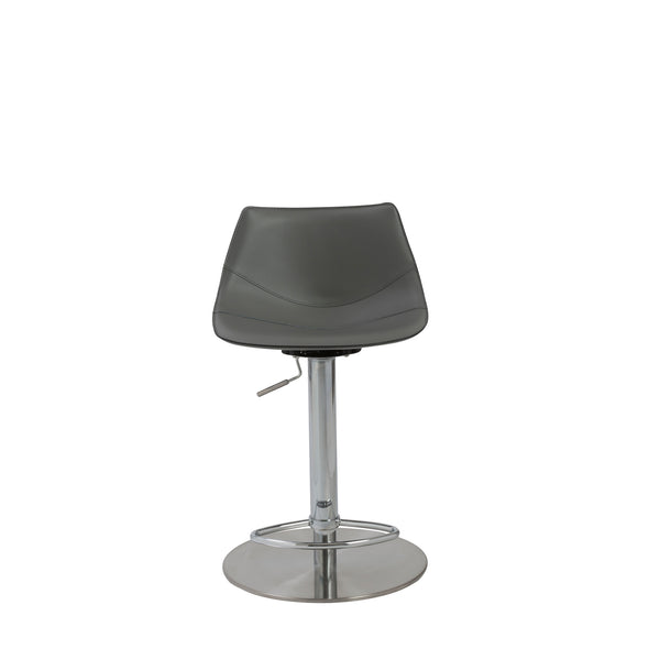 Rudy Swivel Adjustable Stool with Footrest and Stainless Steel Base for Bar Seating