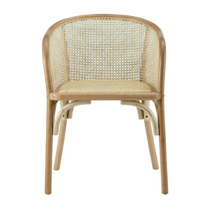 EE Test Vendor Elsy Solid Wood Armchair with Cane Back and Rattan Seat for Elegant Dining Rooms Natural/Natural EETEST-08190NAT-MP1