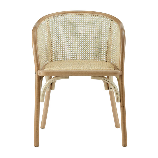 EE Test Vendor Elsy Solid Wood Armchair with Cane Back and Rattan Seat for Elegant Dining Rooms Natural/Natural EETEST-08190NAT-MP1