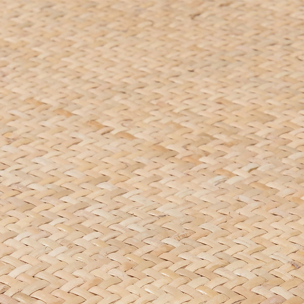 Neyo Geometric Solid Wood Dining Chair with Woven Rattan Seat Stain Resistant Set