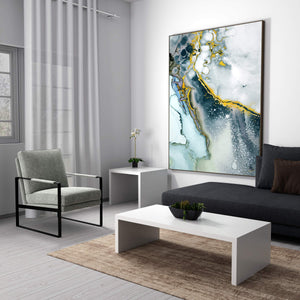 Abby Honeycomb Wood Coffee Table Lightweight Modern Design for Living Room Decor Display