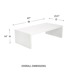 Abby Honeycomb Wood Coffee Table Lightweight Modern Design for Living Room Decor Display
