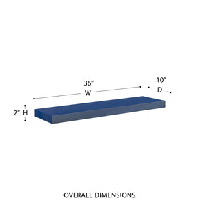 Barney Modern Floating Wall Shelf with Veneer Finish for Books and Decorative Displays