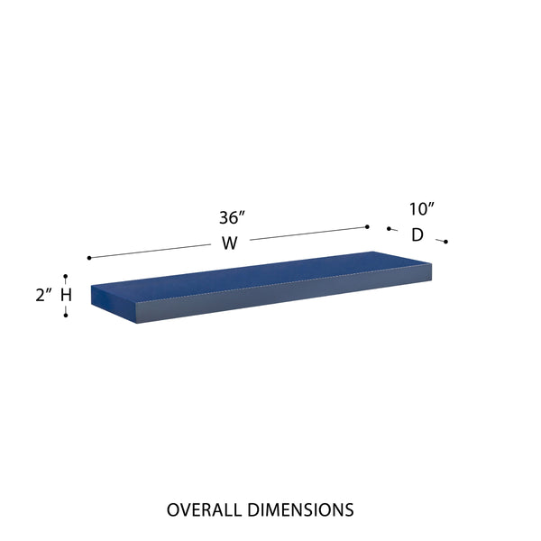 Barney Modern Floating Wall Shelf with Veneer Finish for Books and Decorative Displays